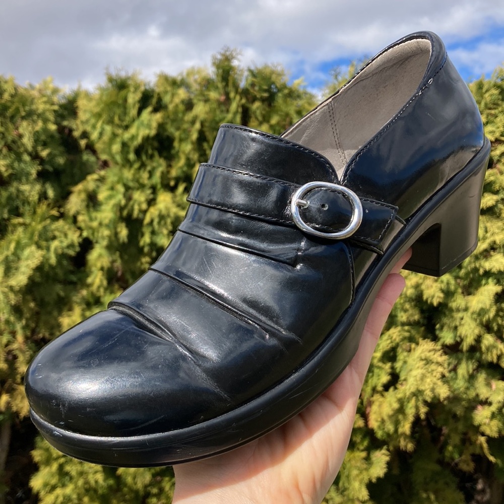 Alegria Hal-011 Halli Shoes Black Patent Leather Slip On Womens EU 39